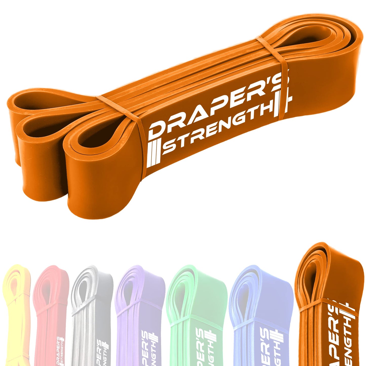 Draper's Strength Heavy Duty Resistance Stretch Loop Bands for Powerlifting Workout Exercise and Assisted Pull Ups