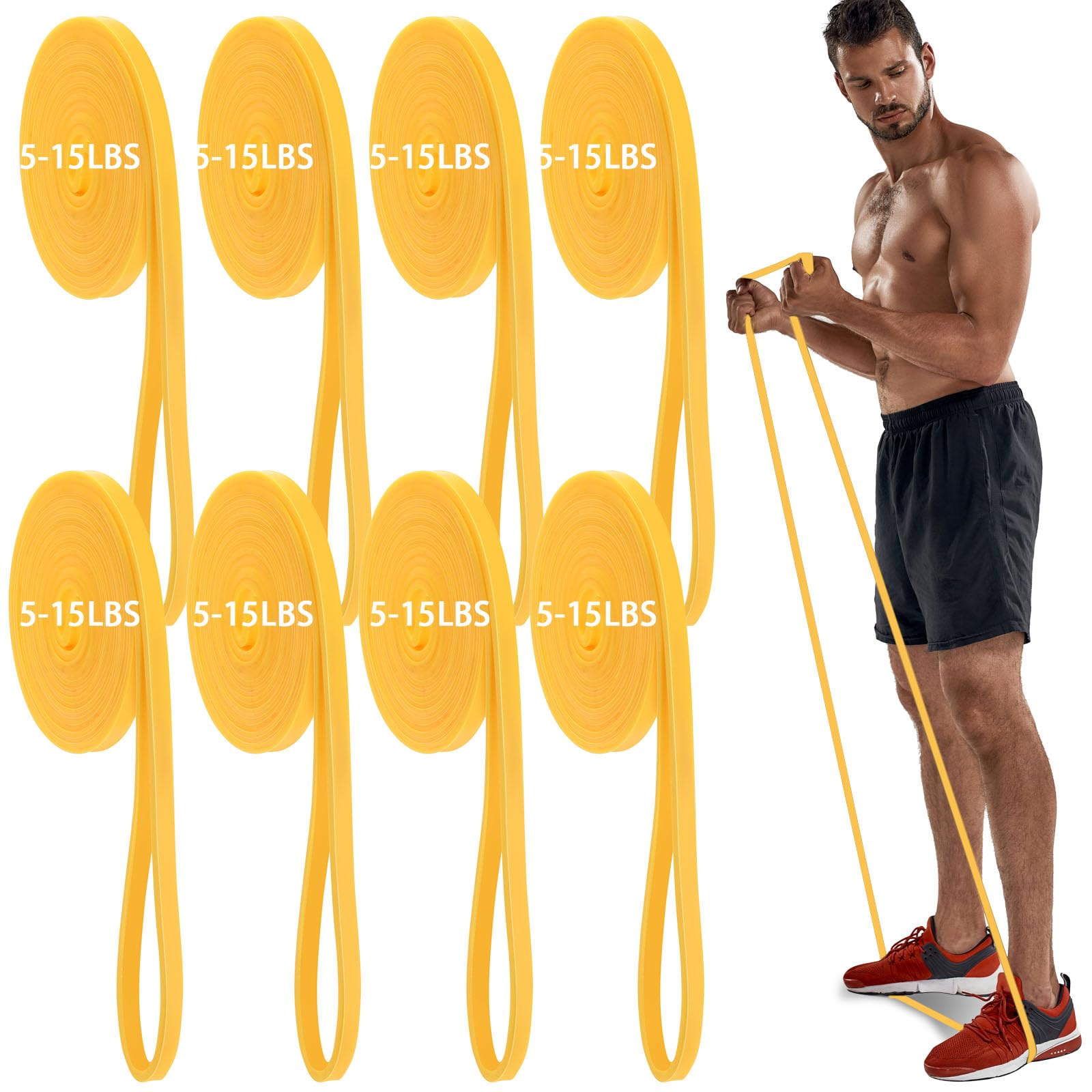 8 Pcs Resistance Bands Pull up Bands Pull up Assistance Bands Exercise Workout Bands for Working Out Muscle Training Physical Therapy Muscle Training Men and Women