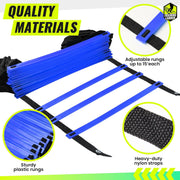 Teenitor Agility Ladder Speed Ladder Training Ladder for Soccer, Speed, Football Fitness Feet Training Carry Bag Agility Training Equipment 13 rungs, 23 feet