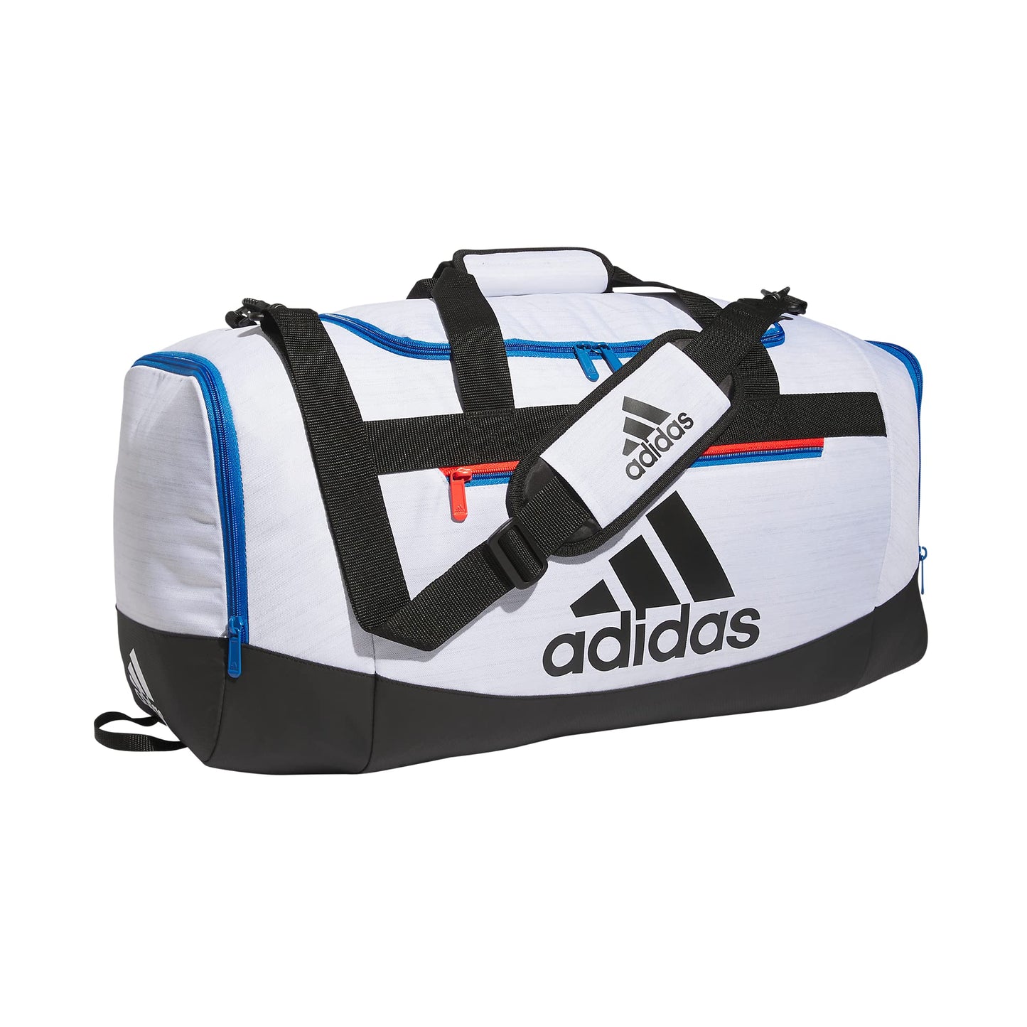adidas Unisex Defender 4.0 Gym Duffel Bag for Men and Women, Black/White, Small (38L)