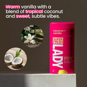 Super Fresh Lady Natural Deodorant Stick for Women Aluminum Free Whole Body Odor Control for Armpits Underboob Thighs Crotch and Lady Parts Coconut Vanilla Scent Twin Pack for Sensitive Skin Freshness