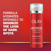 Olay Treatment Cream Intensive Tone Correcting for Elbows Knees & Underarms with Niacinamide, Vitamin B3 Complex, Deeply Hydrates, Evened Skin Tone, 1.7 fl oz