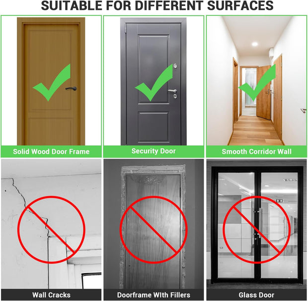 Sportneer Pull Up Bar: Strength Training Chin up Bar without Screws - Adjustable 29.5''-37'' Width Locking Mechanism Pull-up Bar for Doorway - Max Load 440lbs for Home Gym Upper Body Workout, Non-slip