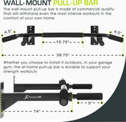 ProsourceFit Heavy Duty Doorway Mount Pull Up/Chin-Up Bar, Adjustable with Foam Grips for Home Workouts