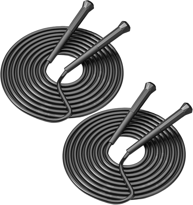 10 ft Speed Jump Rope with Handle, Adjustable Skipping Rope for Men Women, 3 oz Ultra-light Professional Fitness Boxing Cross Fit Exercises Gym Cardio Endurance Training Lovers (Black)