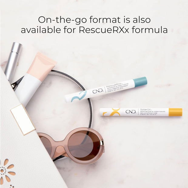 CND SolarOil & RescueRXx, Cuticle Oil Pen, Keratin Nail Treatment Pen, On-the-Go, Travel-Sized