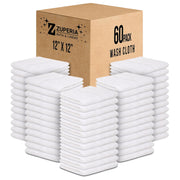 ZUPERIA White Bath Towels Bulk - 20 x 40 Inches, 100% Cotton Economy Light Weight Towels for Commercial Use - Quick Dry, Ultra-Soft, and Absorbent Bulk Towels (12 Pack)