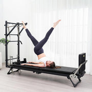 Pilates Reformer, 92" Reformer Pilates Machine with Tower, Adjustable Pilates Equipment for Home Workout, Includes Pilates Tower, Jumpboard