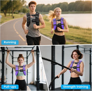 Weighted Vest for Woman Men, 6lb/8lb/12lb/16lb/20lb/30lb Weight Vest with Reflective Stripe, Weight Vests Adjustable for Walking, Weight Loss, Training, Running
