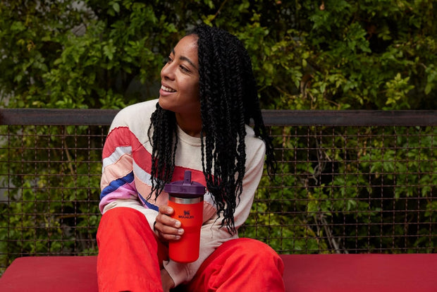 Stanley IceFlow 2.0 Flip Straw Tumbler with Handle 20 oz | Twist On Lid and Flip Up Straw | Leak Resistant Water Bottle | Insulated Stainless Steel | BPA-Free | Lilac