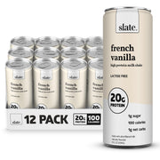 Slate Milk - High Protein Iced Coffee - Energy Variety Pack - Caramel Latte, Mocha Latte, Vanilla Latte - 175mg Caffeine, Lactose Free - 20g Protein, 1g Sugar - Protein Coffee - 11 fl oz, 12 Cans