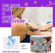 OK TAPE Patterned Kinesiology Tape, Elastic Physical Therapy Athletic Tape for Pain Relief & Muscle Support, Uncut Kinetic Tape, 2in x 16.4ft- 2 Rolls (Pyramid)