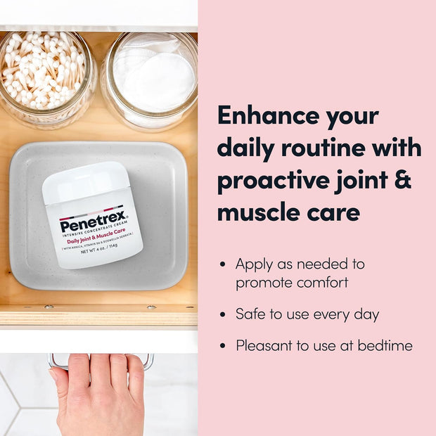 Penetrex Joint & Muscle Therapy - Soothing Muscle Rub for Back, Neck, Hands, Feet - Premium Whole Body Rub with Arnica, Vitamin B6 MSM & Boswellia - Non-Greasy 2oz Cream