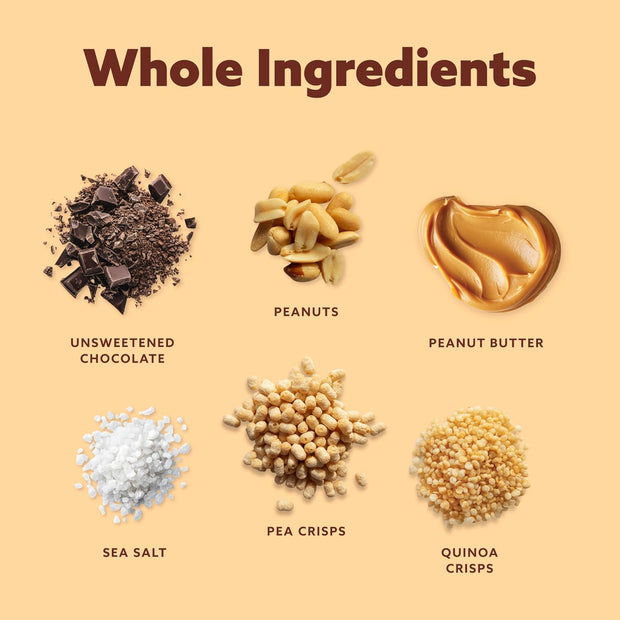 Mezcla Puff Crispy Protein Bars, Gluten Free & Vegan Protein Bars, 10g Protein, Alt for Crispy Rice Treat, Granola Bars & Breakfast Bars, Healthy Snacks for Adults, Peanut Butter Chocolate, 12 Pack