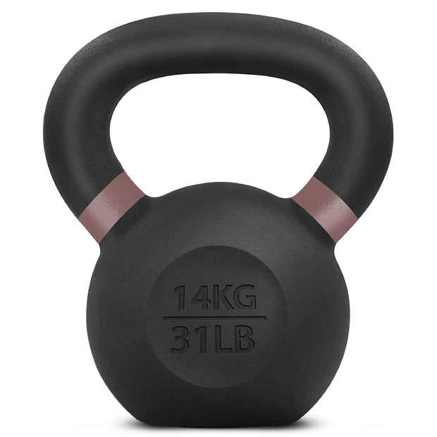 Yes4All Powder Coated Cast Iron Kettlebell Strength Training Kettlebells Weight Set for Full Body Workout, Home Gym