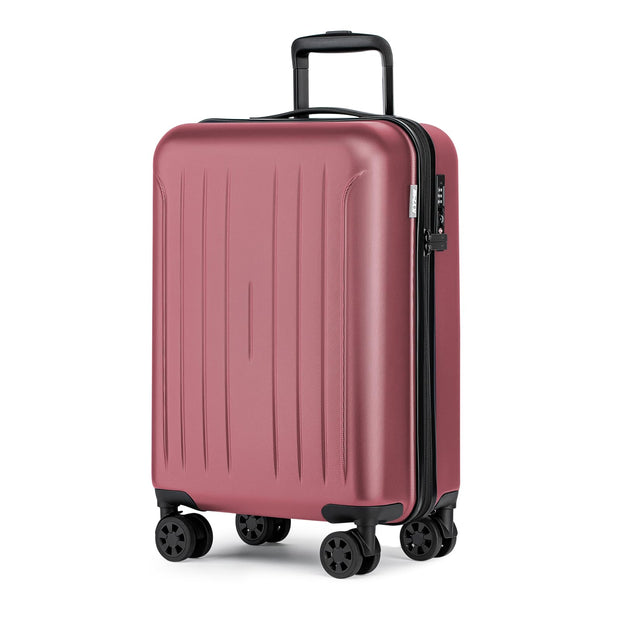 KYME Suitcase Hardshell With Double Spinner Wheels, PC+ABS TSA Lock Travel Luggage (Pink, 2Pcs Set(20"/24"))