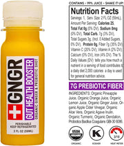 +GNGR Immunity Booster Organic Ginger and Turmeric Shot - Cold Pressed Ginger Shots with Turmeric, Cayenne Pepper, Orange, Lemon for All Natural Immune & Digestive Support (2 Oz, Pack of 12)