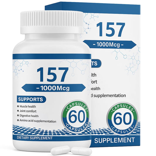 Collagen Peptide Capsules 157 - Amino Acids Supplement - Supports Healthy Muscles & Gut, 1000mgc