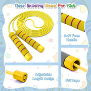 Jump Rope For Kids,Jump Rope Kids,Adjustable Soft Skipping Rope,Toddler Jump Rope With Skin-Friendly Foam Handles For Kids, Boys,Girls,Women, Men,Exercise Activity,Outdoor Fitness