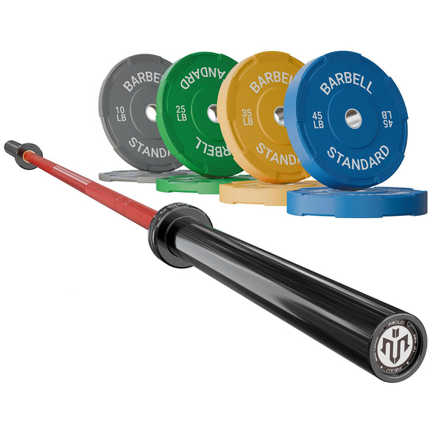 Mikolo 7ft Olympic Barbell, Barbell for Weightlifting and Powerlifting 45lb, Olympic Bar for 1500lbs Capacity, Weight Bar Fit 2” Standard Weights