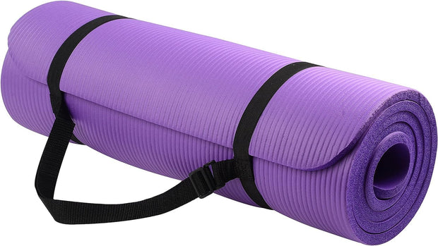 1/2-Inch Extra Thick High Density Anti-Tear Exercise Yoga Mat with Carrying Strap