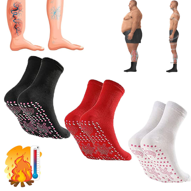 Tourmaline Socks For Varicose Veins,Footfda Tourmaline Socks,Footfda Tourmaline Acupressure Self-Heating Shaping Socks (6Pair)