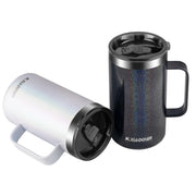 KXIAOCHEN 20oz Insulated Coffee Mug with Lid, Stainless Steel Coffee Cup, Double Wall Vacuum Coffee Tumbler with Handle, Premium Thermal Travel Coffee Mug (Navy Blue)