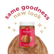 Octonuts Dry Roasted Pure Almond Nut Butter 16oz - Pure Creamy Nut Butter - Gluten Free, Vegan, Kosher, Paleo, Non-GMO Nut Butters Single Ingredient