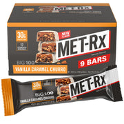 MET-Rx Big 100 Granola Protein Bar, Meal Replacement Bar, 28 G Protein, Chocolate Chip, Pack of 9