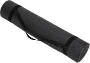Mind Reader YOGAPVC-BLK All Purpose Extra Thick Yoga Fitness & Exercise Mats with Carrying Strap, High Density Anti-Tear