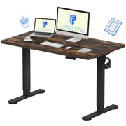 FLEXISPOT EN1 Whole-Piece Standing Desk, 48 x 24 Inches Height Adjustable Desk Stand up Desk Home Office Table for Computer Laptop (White Frame + Maple Desktop)