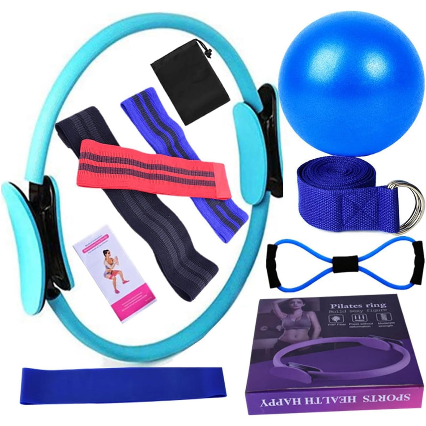 Betters Me Pilates Kit, Pilates Essentials Kit for Women, 11-Piece Portable Fitness Equipment for Core Strength, Stretching & Toning