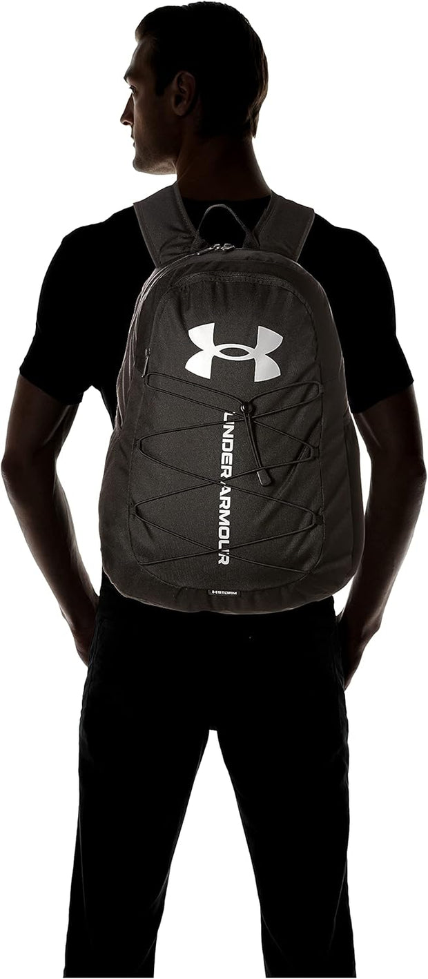 Under Armour Unisex-Adult Hustle Sport Backpack , Black (001)/Silver , One Size Fits All