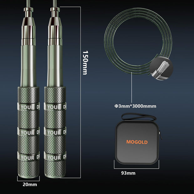 Speed Jump Rope - Tangle-Free Foldable Grip Skipping Rope for Fitness, Boxing & Cardio - Durable PVC Cable for Men Women