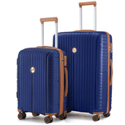 Joyway Luggage Sets 6 Piece PP Hardside Carry on Suitcase with Spinner Wheels and TSA Lock for Travel, Purple