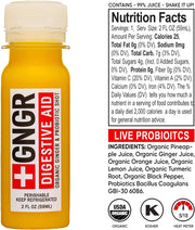 +GNGR Immunity Booster Organic Ginger and Turmeric Shot - Cold Pressed Ginger Shots with Turmeric, Cayenne Pepper, Orange, Lemon for All Natural Immune & Digestive Support (2 Oz, Pack of 12)