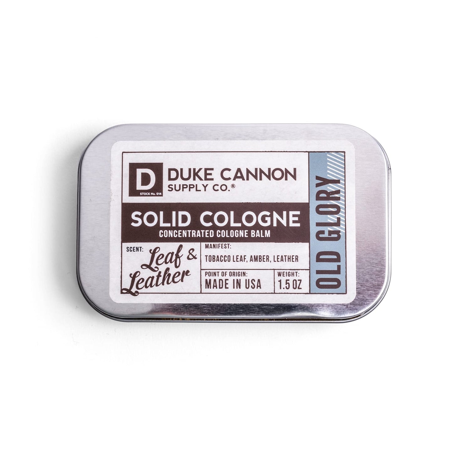 Duke Cannon Supply Co. Solid Cologne for Men Midnight Swim - Cold Water, Crisp Greens, Fresh Air - Concentrated Balm, Travel-Friendly Tin, 1.5 oz (1 unit)