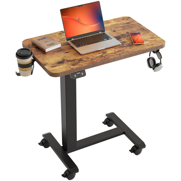 Agilestic Electric Standing Desk, 48 x 24 Inches Height Adjustable Desk, Sit Stand up for Work Office Home, Ergonomic Rising Computer Table with Memory Preset, Rustic Brown