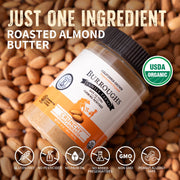USDA Organic Crunchy Almond Butter, 14 oz – No Palm Oil, No Sugar Added Almond Nut Butter – 2x the Antioxidants and Vitamin B Versus Other Nut Butter – First Regenerative Organic Certified
