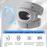 Knee Brace for Women/ Men, 2025 New Upgraded Extended Edition Knee Braces, Adjustable Knee Support, Patellar Tendon Support Strap, Knee Wraps for Pain Relief for Meniscus Tear Knee Pain Arthritis Pain Injury Recoverys(Gray)