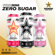 Rockstar Pure Zero Energy Drink,3 Flavor Pure Zero Variety Pack 2, 0 Sugar, with Caffeine and Taurine, 16oz Cans (12 Pack) (Packaging May Vary)