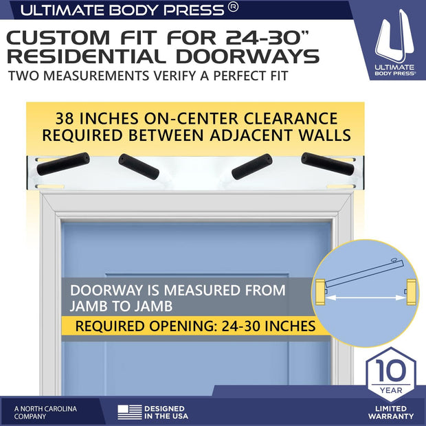 Ultimate Body Press Wall Mounted Doorway Pull Up Bar