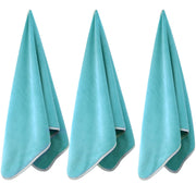 Microfiber Gym Towels Bigger Size Super Soft for Exercise Fitness, Sports, Workout, 380-GSM 15-Inch x 31-Inch Quick-Drying Towels (3 Pack, Grey+Blue+Purple)