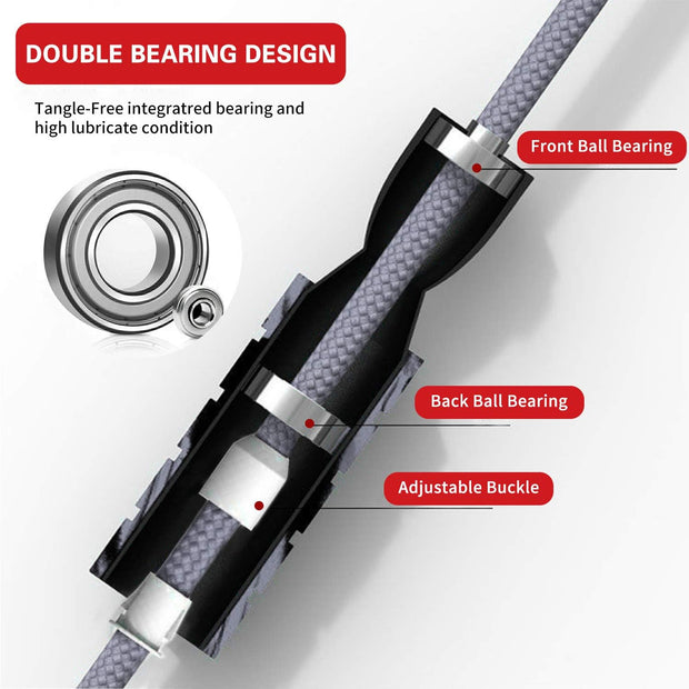 Jump rope, Professional Weighted Jump rope workout, Adjustable Tangle-Free with Ball Bearings Exerciser Jump ropes for Cardio, Endurance Training, Fitness Workouts, Jumping Exercise