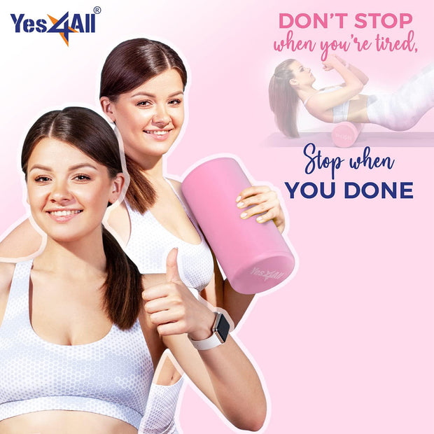 Yes4All EVA Firm Foam Roller for Back - Round Back Roller for Exercise, Yoga & Pilates 12/18/24/36 inch