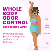 Lume Whole Body Deodorant - Smooth Solid Stick & Flushable Deodorant Wipes - Doctor Developed - Aluminum Free, Baking Soda Free, Skin Loving - 2.6 Ounce (Unscented) 15 Count Wipes (Cool Cucumber)