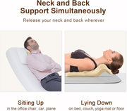 Neck and Shoulder Relaxer with Upper Back Massage Point, Cervical Traction Device Neck Stretcher for TMJ Pain Relief and Cervical Spine Alignment Chiropractic Pillow (Grey)