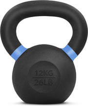 Yes4All Powder Coated Cast Iron Kettlebell Strength Training Kettlebells Weight Set for Full Body Workout, Home Gym