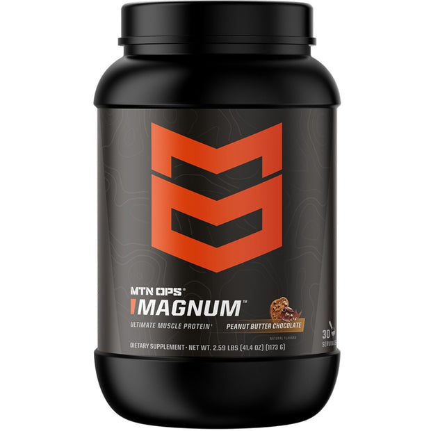 MTN OPS Magnum Chocolate Protein Powder, 23g of Whey Isolate Protein & Milk Protein with BCAAs, Zero Sugar & Gluten Free 30-Serving Tub