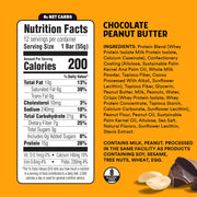 JUNKLESS Protein Bars - Chocolate Peanut Butter - 15g Protein, No Added Sugar, Gluten Free, High Fiber, Delicious Taste and Texture, Satisfying, Healthy Snack for Energy - 12 Bars